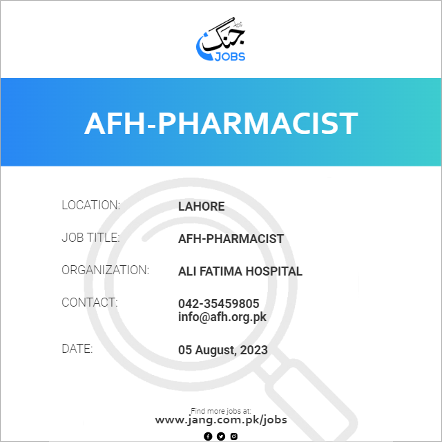 AFH-Pharmacist