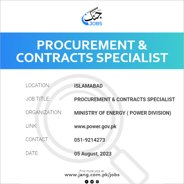 Procurement & Contracts Specialist