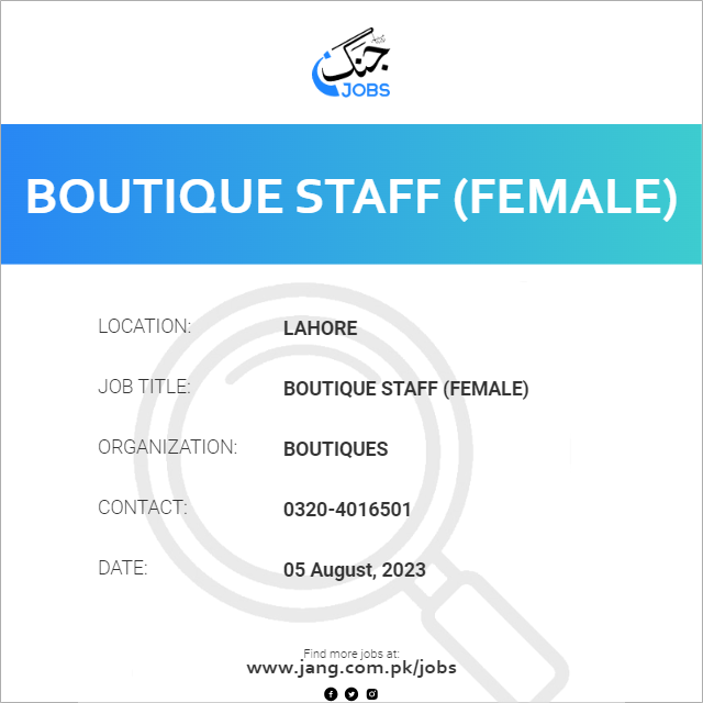 Boutique Staff (Female)