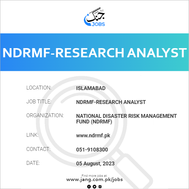 NDRMF-Research Analyst
