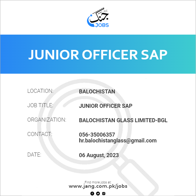 Junior Officer SAP