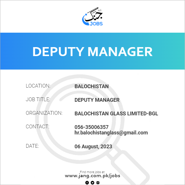 Deputy Manager