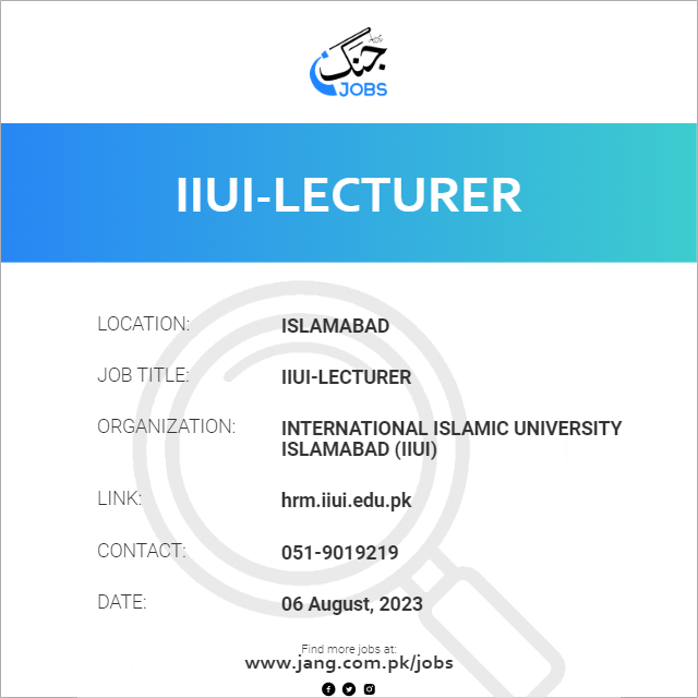 IIUI-Lecturer