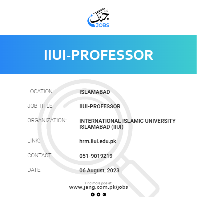 IIUI-Professor