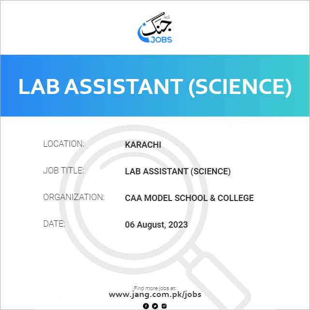 Lab Assistant (Science)