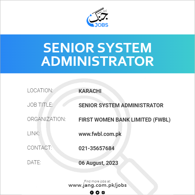 Senior System Administrator