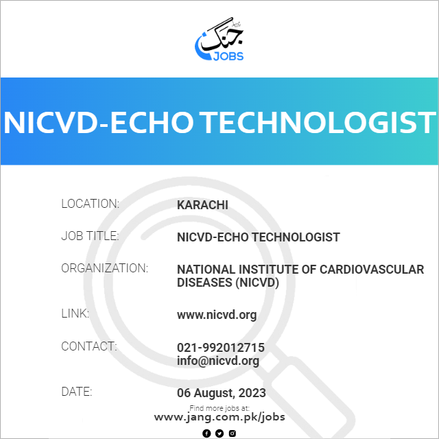 NICVD-Echo Technologist