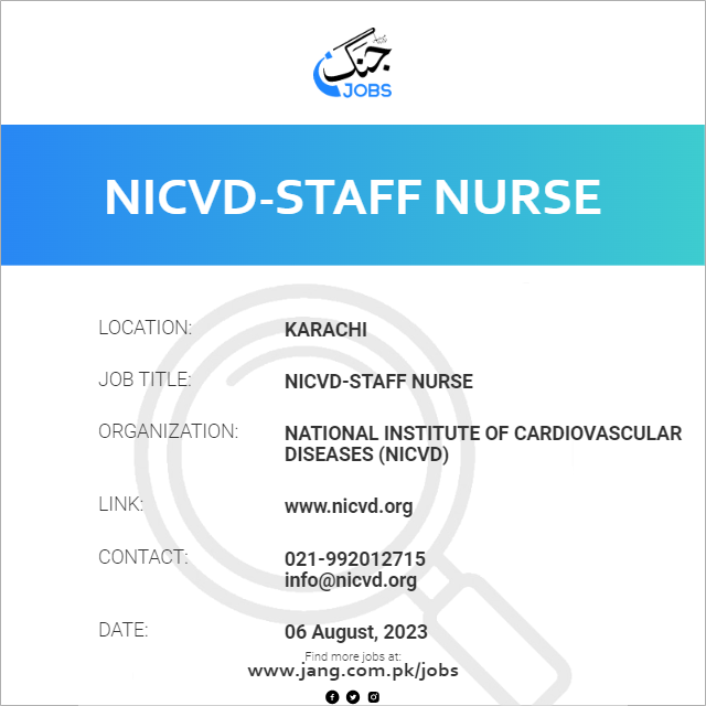 NICVD-Staff Nurse