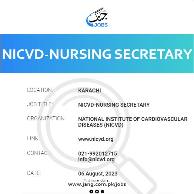 NICVD-Nursing Secretary