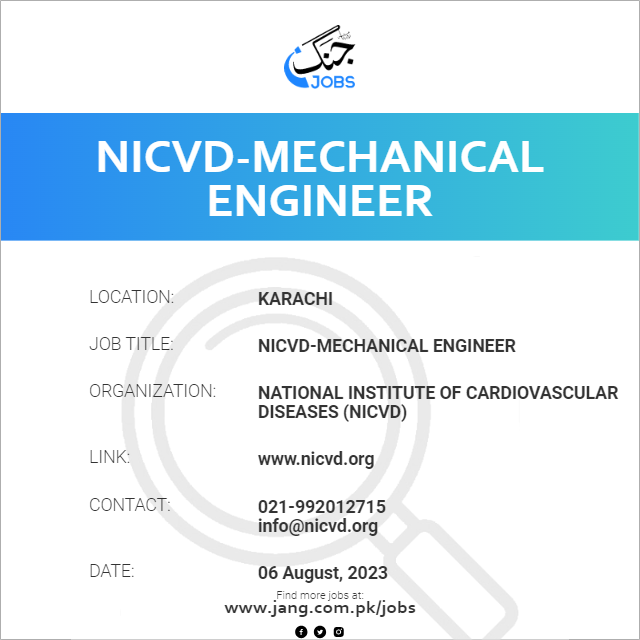 NICVD-Mechanical Engineer