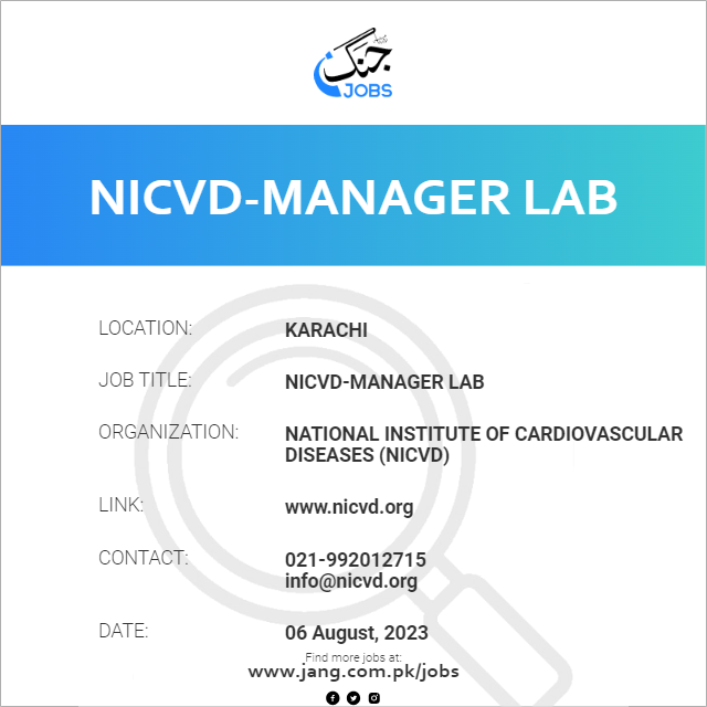 NICVD-Manager Lab