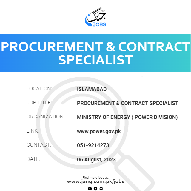 Procurement & Contract Specialist