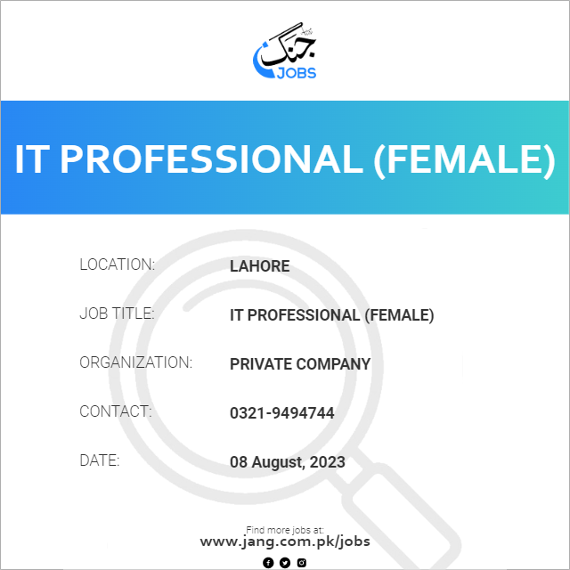 IT Professional (Female)