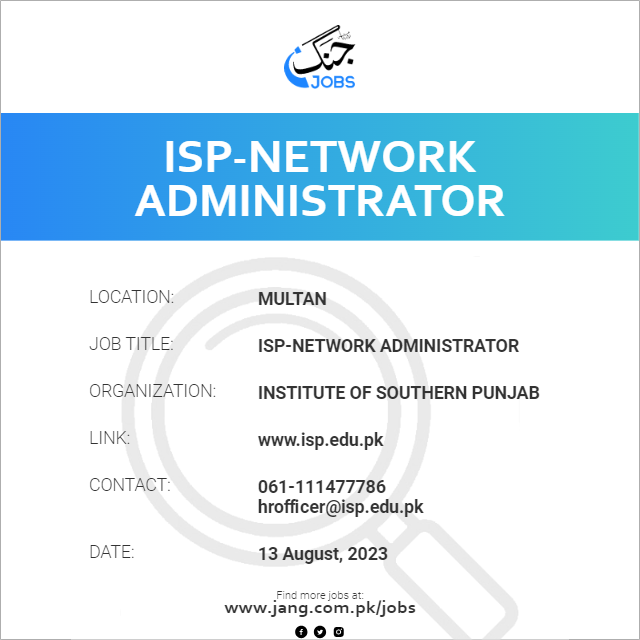 ISP-Network Administrator