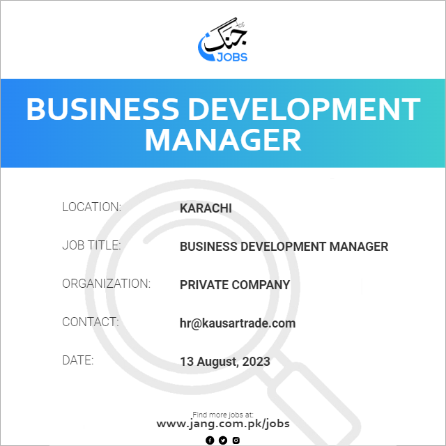 Business Development Manager