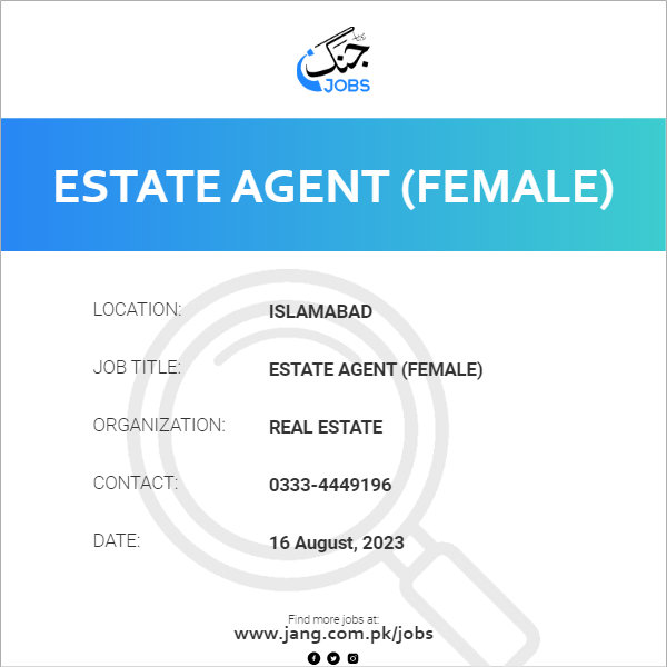 Estate Agent (Female)