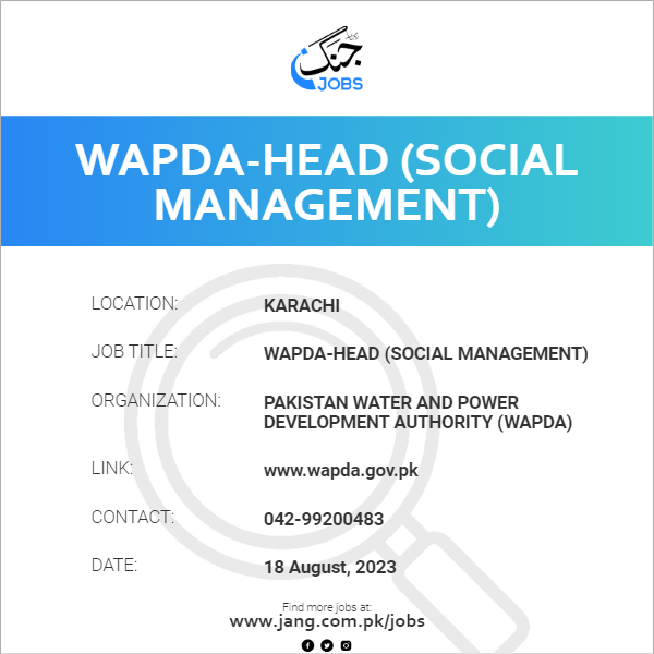 WAPDA-Head (Social Management)