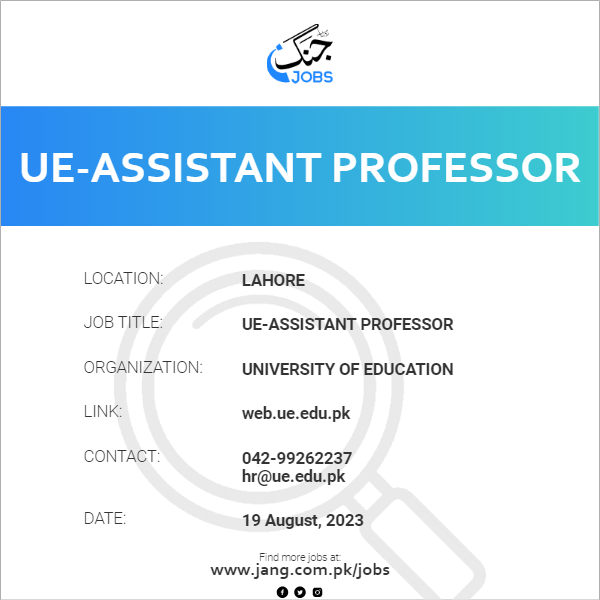 UE-Assistant Professor