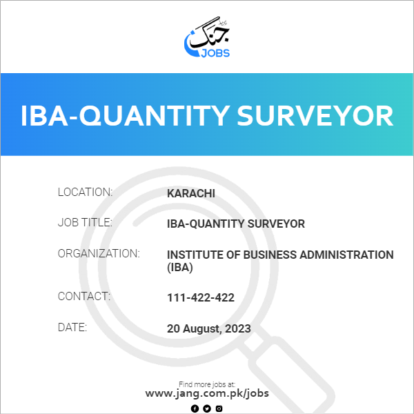 IBA-Quantity Surveyor