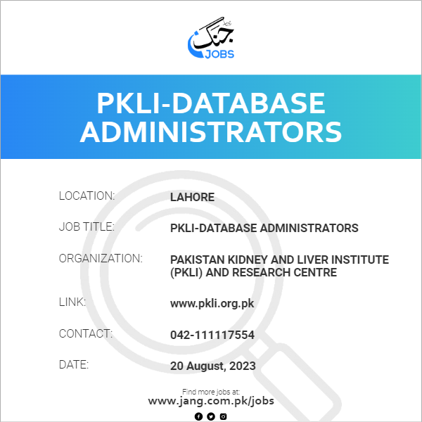 PKLI-Database Administrators