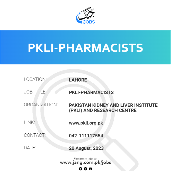 PKLI-Pharmacists