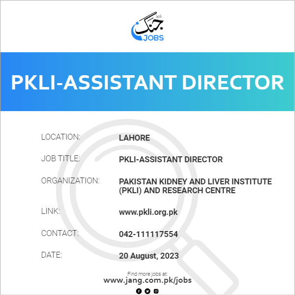 PKLI-Assistant Director