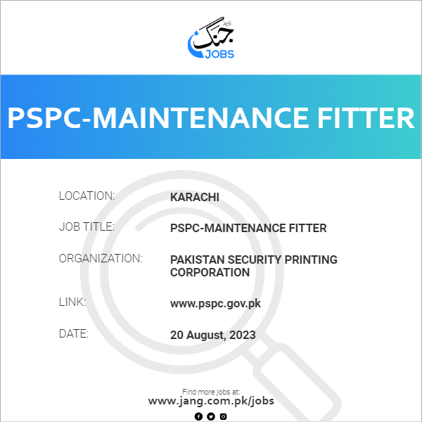 PSPC-Maintenance Fitter