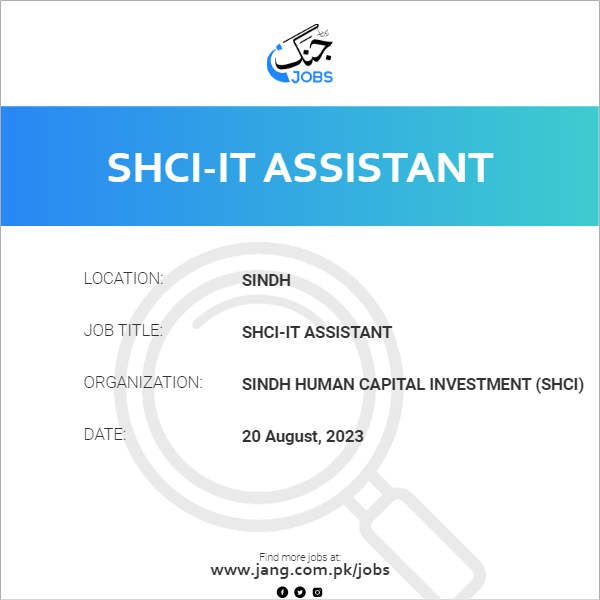 SHCI-IT Assistant