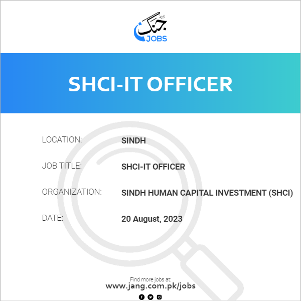 SHCI-IT Officer