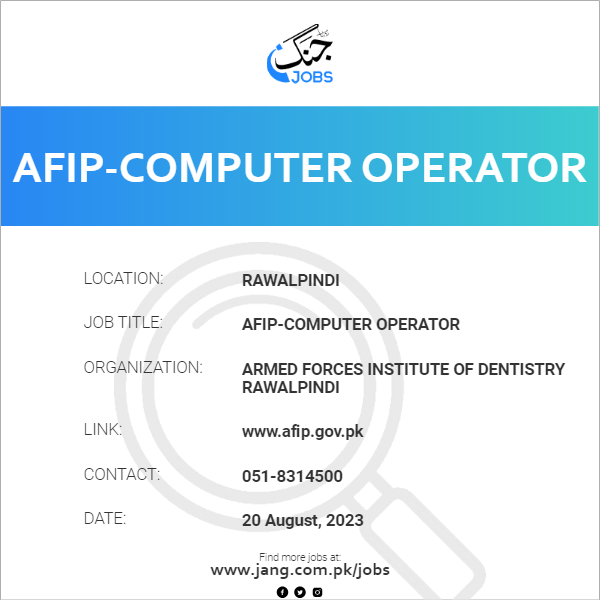 AFIP-Computer Operator