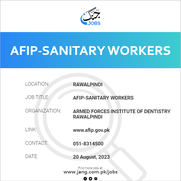 AFIP-Sanitary Workers