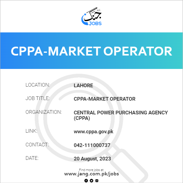 CPPA-Market Operator