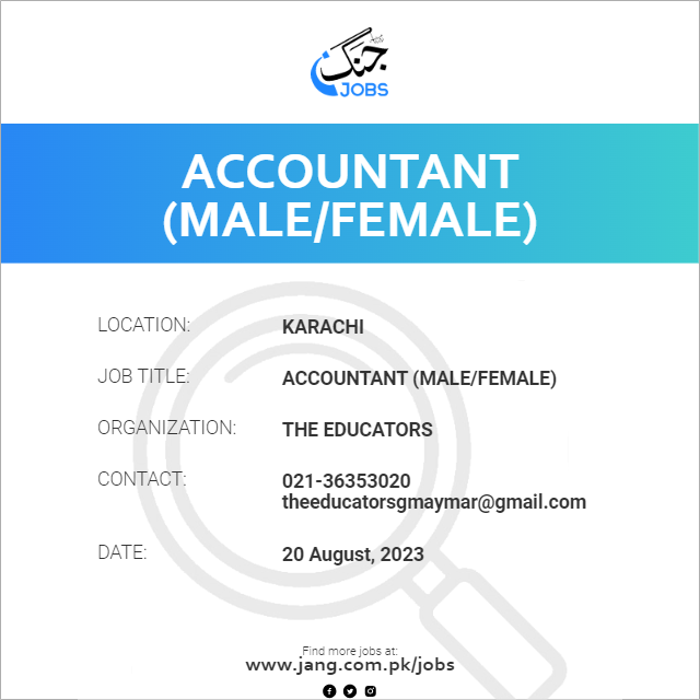 Accountant (Male/Female)