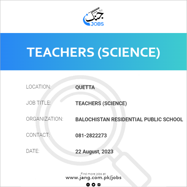 Teachers (Science)
