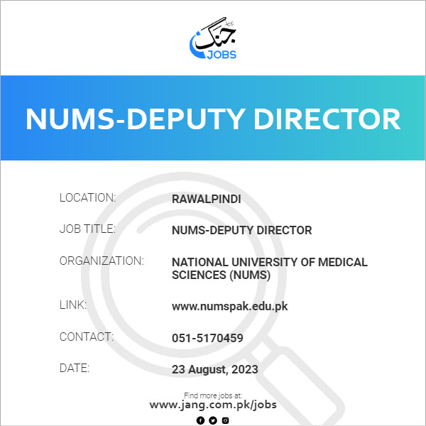NUMS-Deputy Director