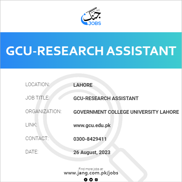 GCU-Research Assistant