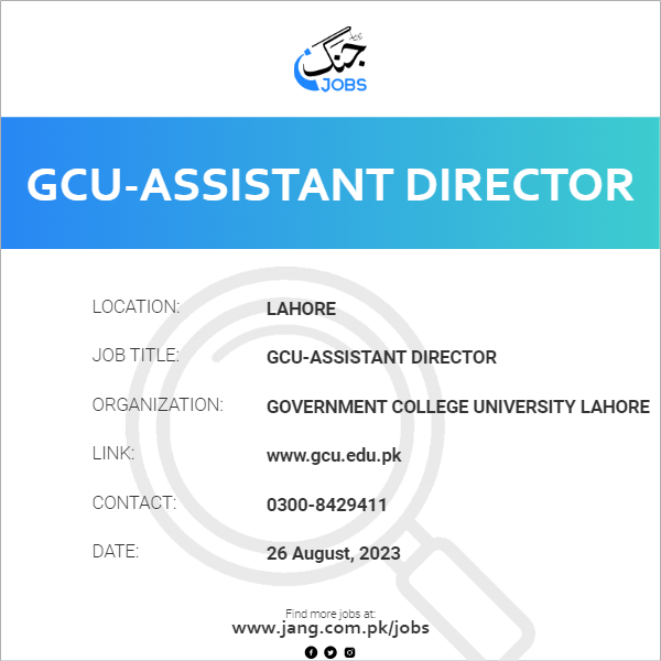 GCU-Assistant Director