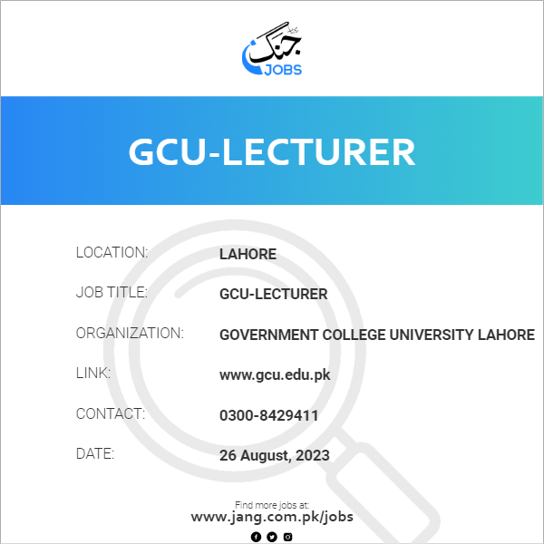 GCU-Lecturer