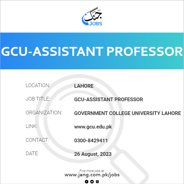 GCU-Assistant Professor