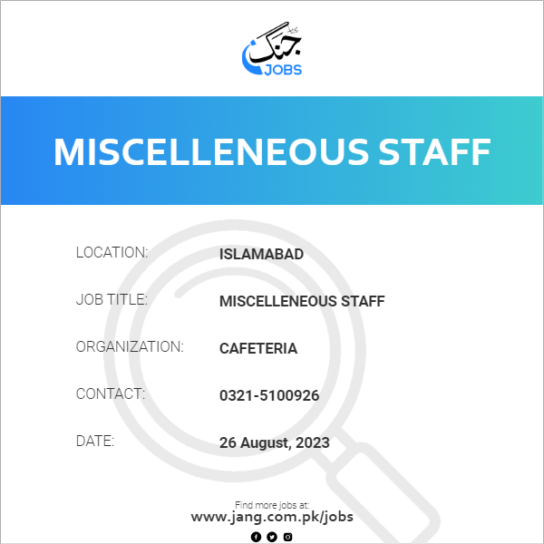 Miscelleneous Staff