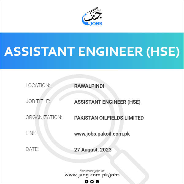 Assistant Engineer (HSE)