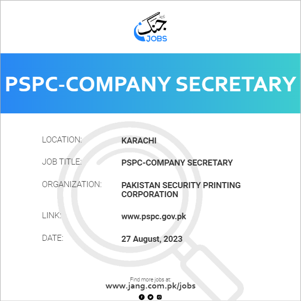 PSPC-Company Secretary