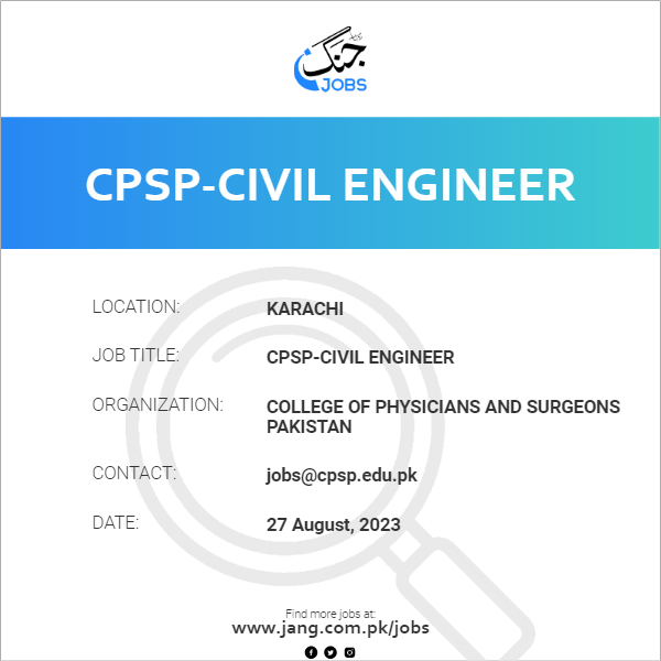 CPSP-Civil Engineer