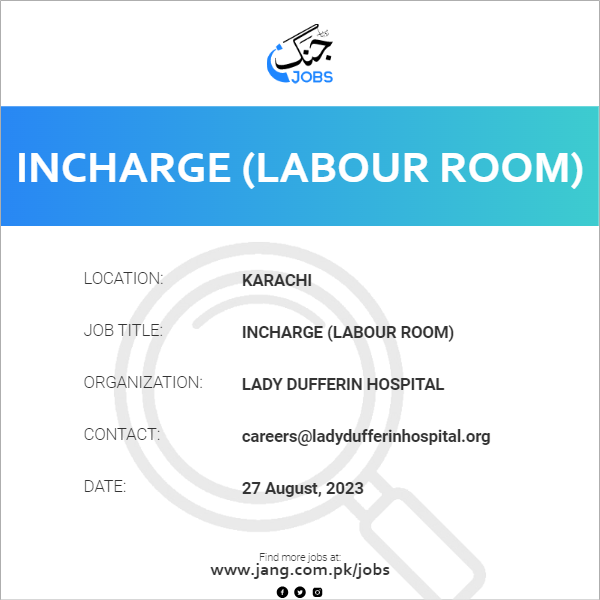 Incharge (Labour Room)