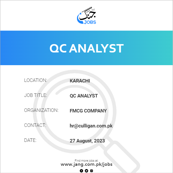 QC Analyst