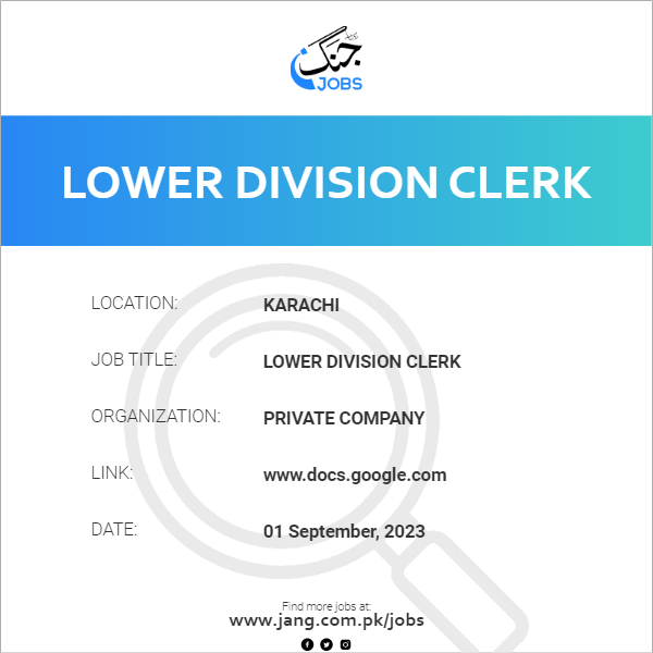 Lower Division Clerk