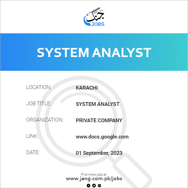 System Analyst