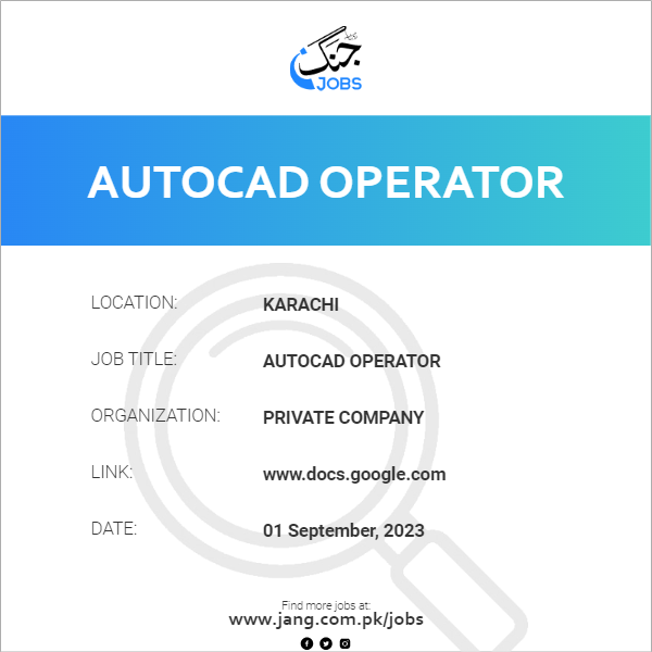 Autocad Operator