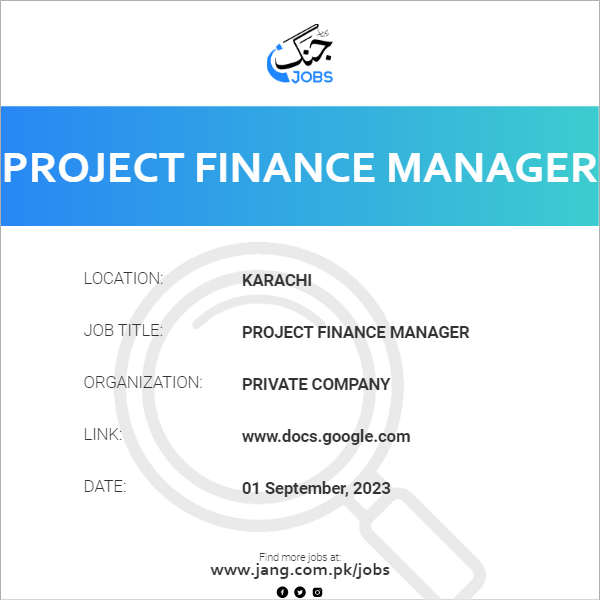 Project Finance Manager
