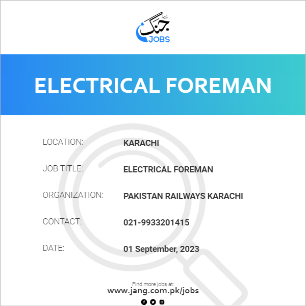 Electrical Foreman